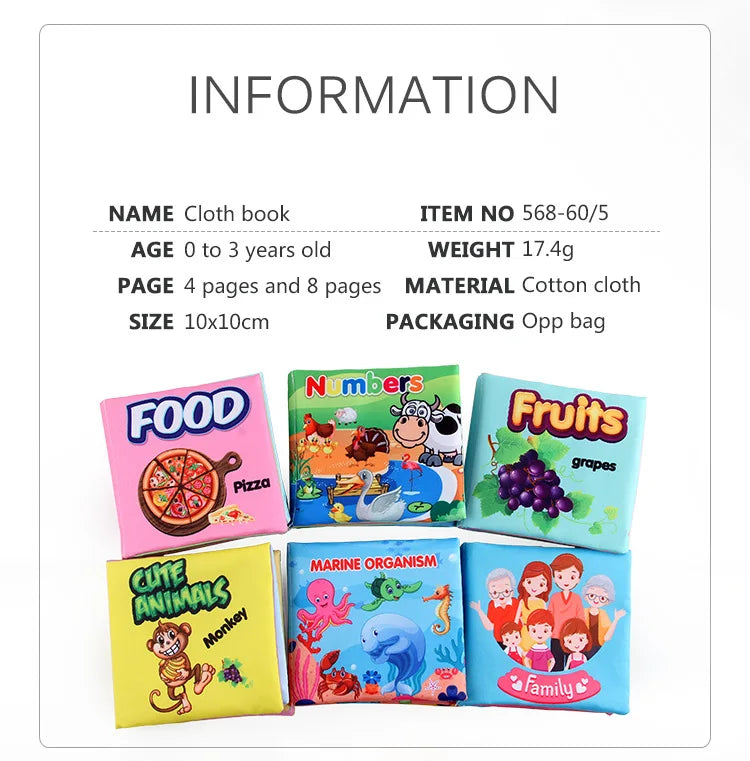 Baby Cloth Books Enlightenment Early Educational Toys