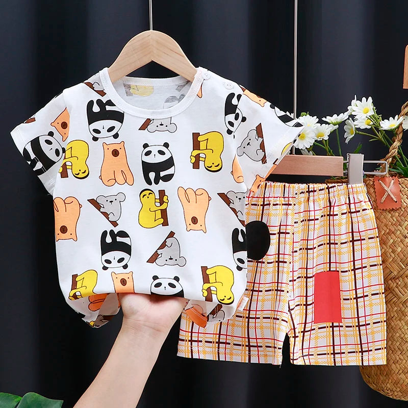 Baby & Toddler Summer Outfit Set | Cotton T-Shirt + Shorts (6M–4T)