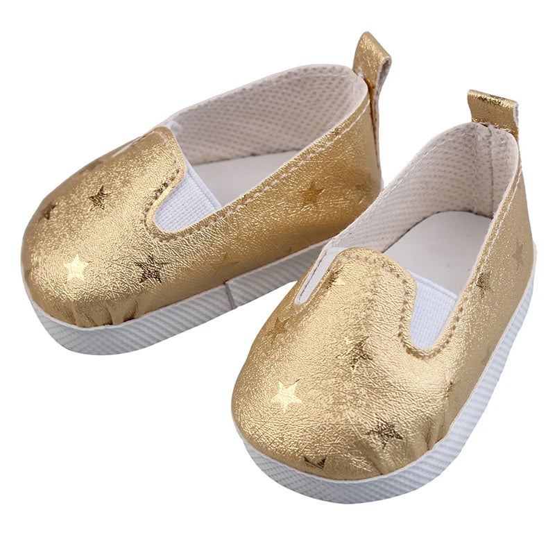 Canvas Cloth 7cm Shoes For 18 Inch American And 43cm New Born Baby