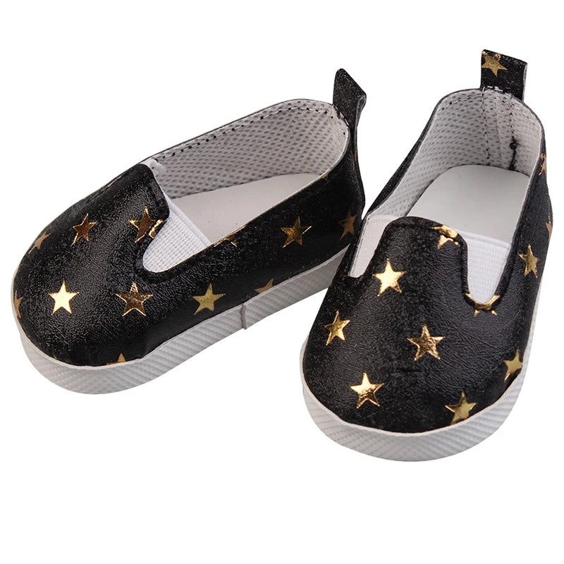 Canvas Cloth 7cm Shoes For 18 Inch American And 43cm New Born Baby