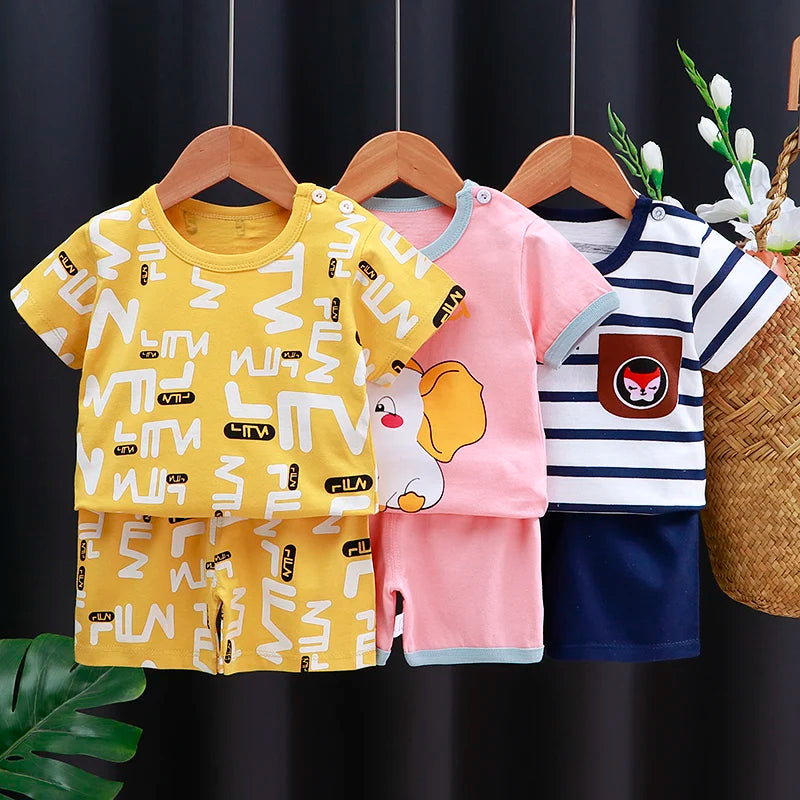 Baby & Toddler Summer Outfit Set | Cotton T-Shirt + Shorts (6M–4T)