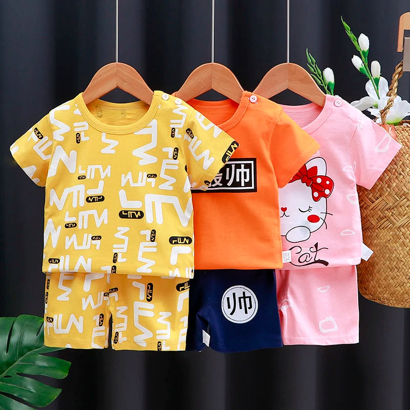 Baby & Toddler Summer Outfit Set | Cotton T-Shirt + Shorts (6M–4T)