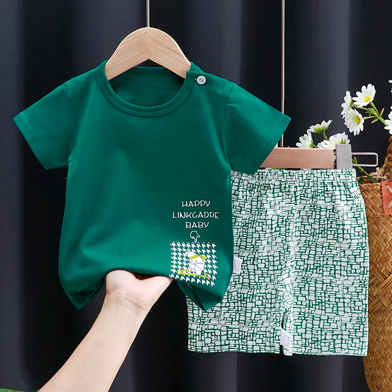 Baby & Toddler Summer Outfit Set | Cotton T-Shirt + Shorts (6M–4T)