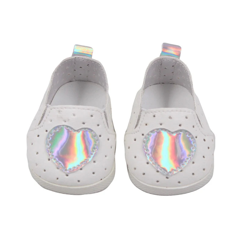 Canvas Cloth 7cm Shoes For 18 Inch American And 43cm New Born Baby