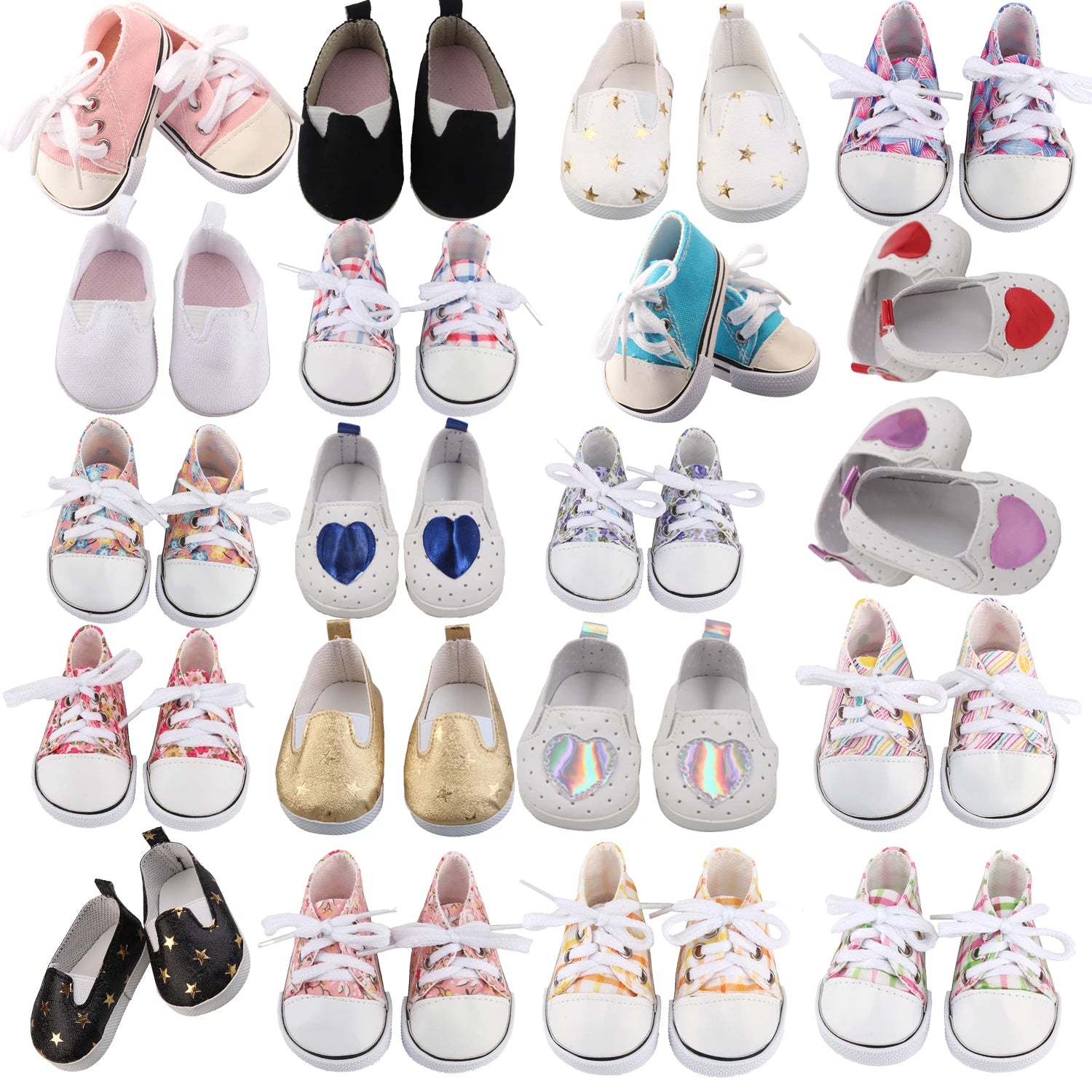 Canvas Cloth 7cm Shoes For 18 Inch American And 43cm New Born Baby