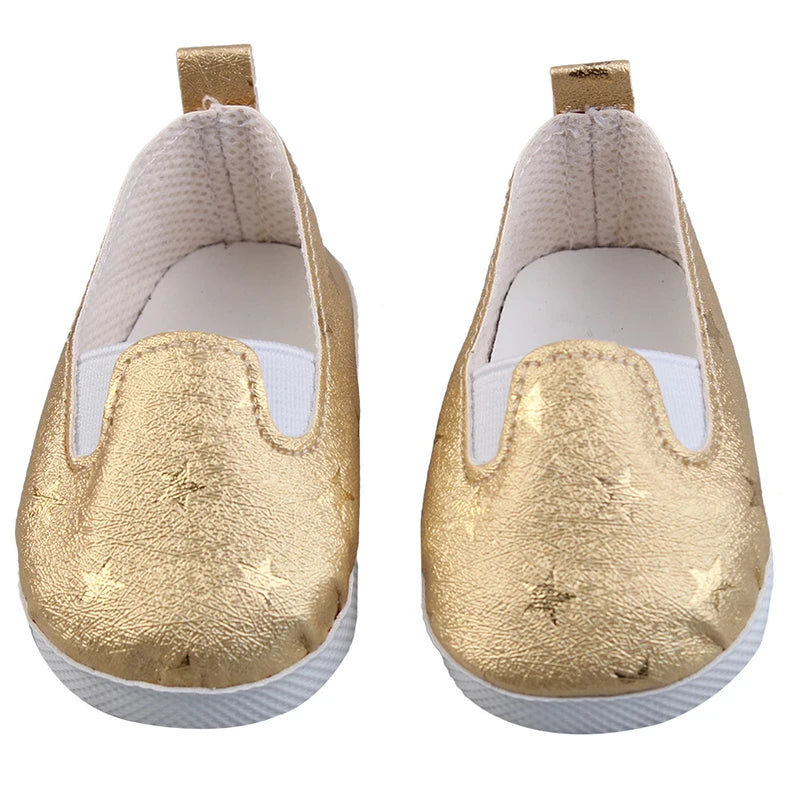Canvas Cloth 7cm Shoes For 18 Inch American And 43cm New Born Baby