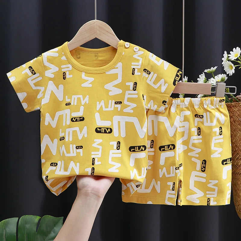 Baby & Toddler Summer Outfit Set | Cotton T-Shirt + Shorts (6M–4T)