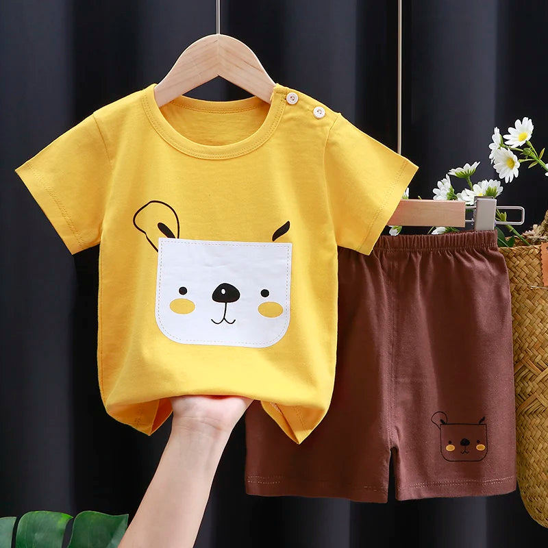 Baby & Toddler Summer Outfit Set | Cotton T-Shirt + Shorts (6M–4T)