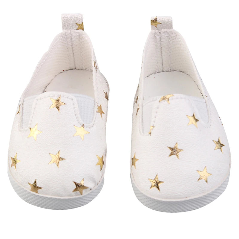 Canvas Cloth 7cm Shoes For 18 Inch American And 43cm New Born Baby