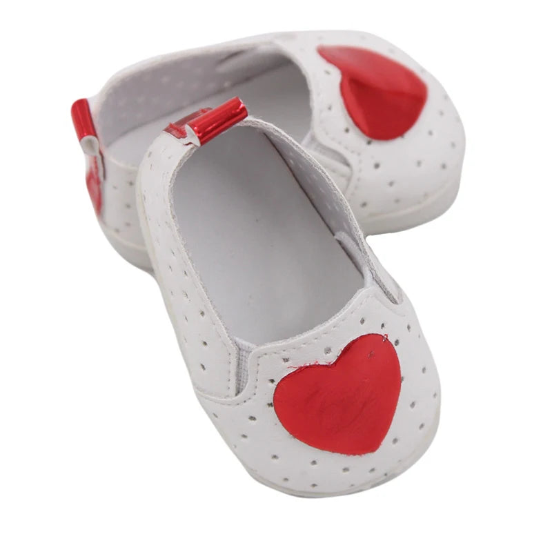Canvas Cloth 7cm Shoes For 18 Inch American And 43cm New Born Baby