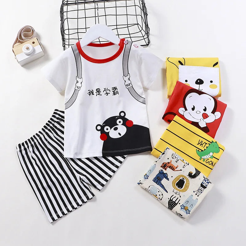 Baby & Toddler Summer Outfit Set | Cotton T-Shirt + Shorts (6M–4T)