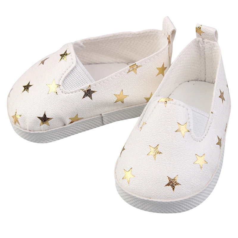 Canvas Cloth 7cm Shoes For 18 Inch American And 43cm New Born Baby
