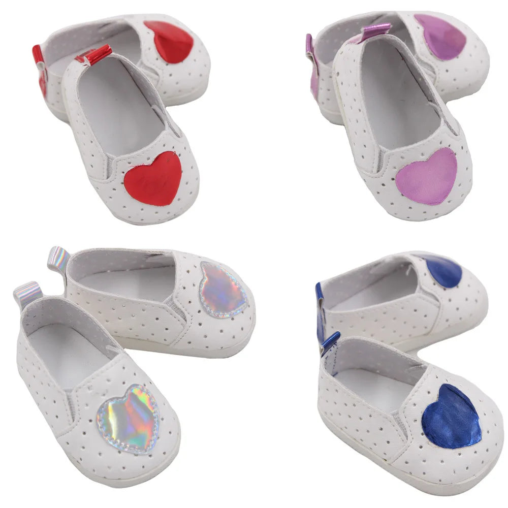 Canvas Cloth 7cm Shoes For 18 Inch American And 43cm New Born Baby