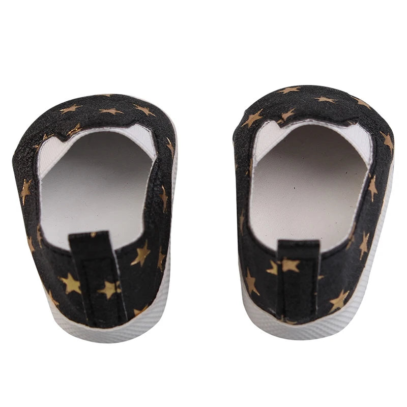 Canvas Cloth 7cm Shoes For 18 Inch American And 43cm New Born Baby