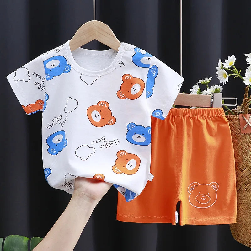 Baby & Toddler Summer Outfit Set | Cotton T-Shirt + Shorts (6M–4T)
