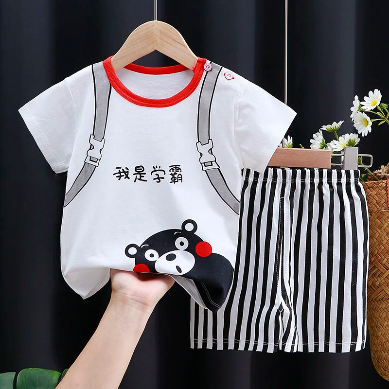 Baby & Toddler Summer Outfit Set | Cotton T-Shirt + Shorts (6M–4T)