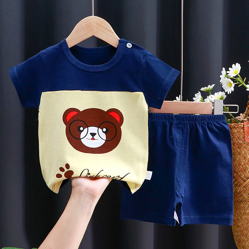 Baby & Toddler Summer Outfit Set | Cotton T-Shirt + Shorts (6M–4T)