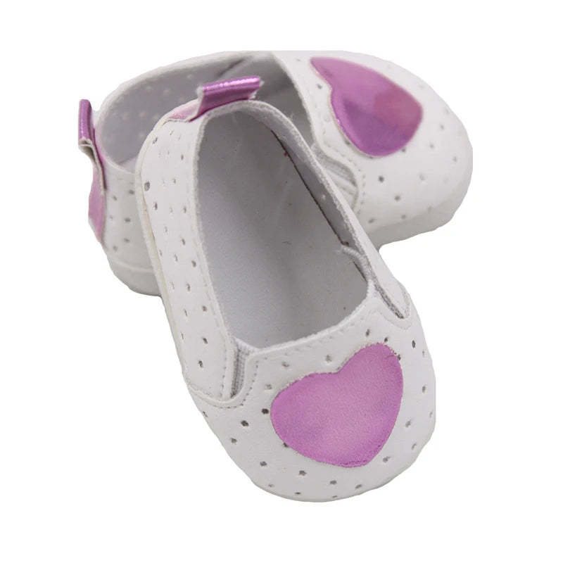 Canvas Cloth 7cm Shoes For 18 Inch American And 43cm New Born Baby