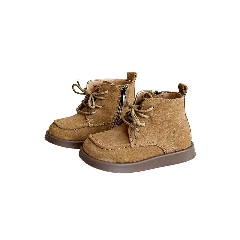 Fashion Kids ankle boot child leather shoes