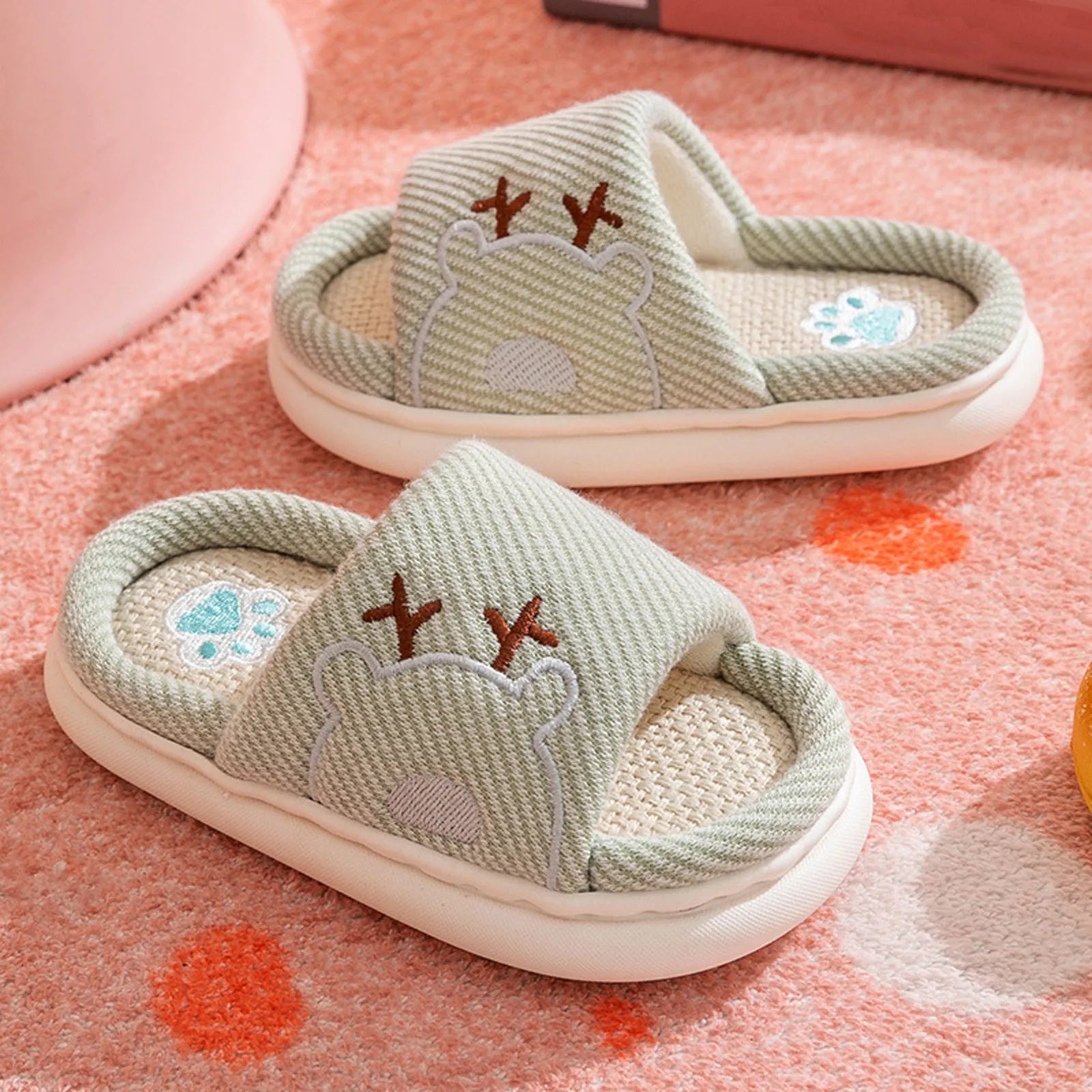 Children's Linen Slippers