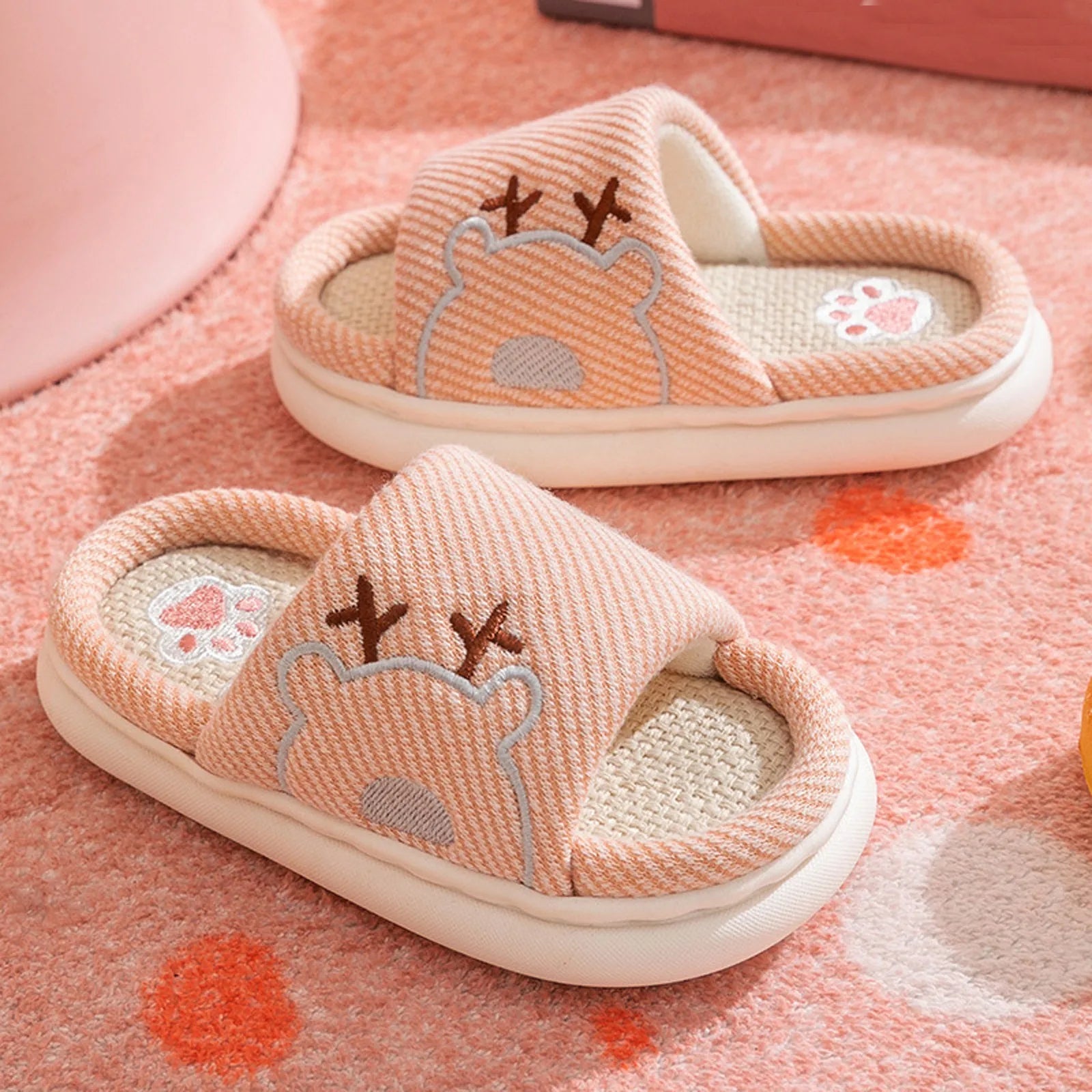 Children's Linen Slippers