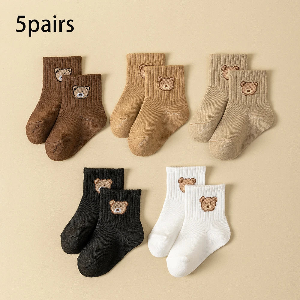5 Pairs Baby Socks Toddler Soft socks