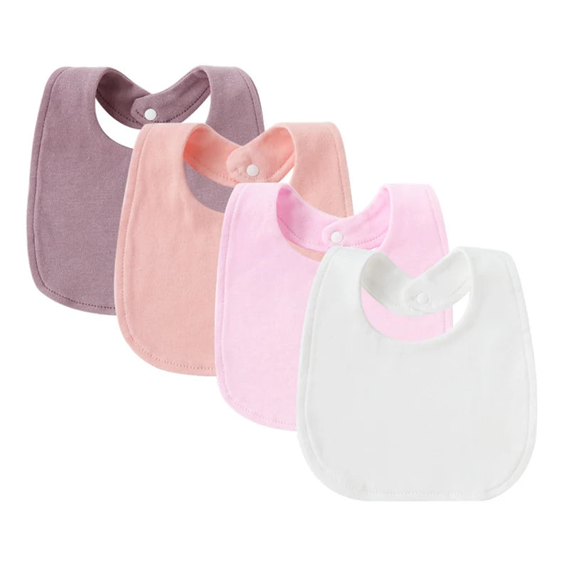4Pcs Baby Bibs Burp Clothes Cartoon Newborn Saliva Towels