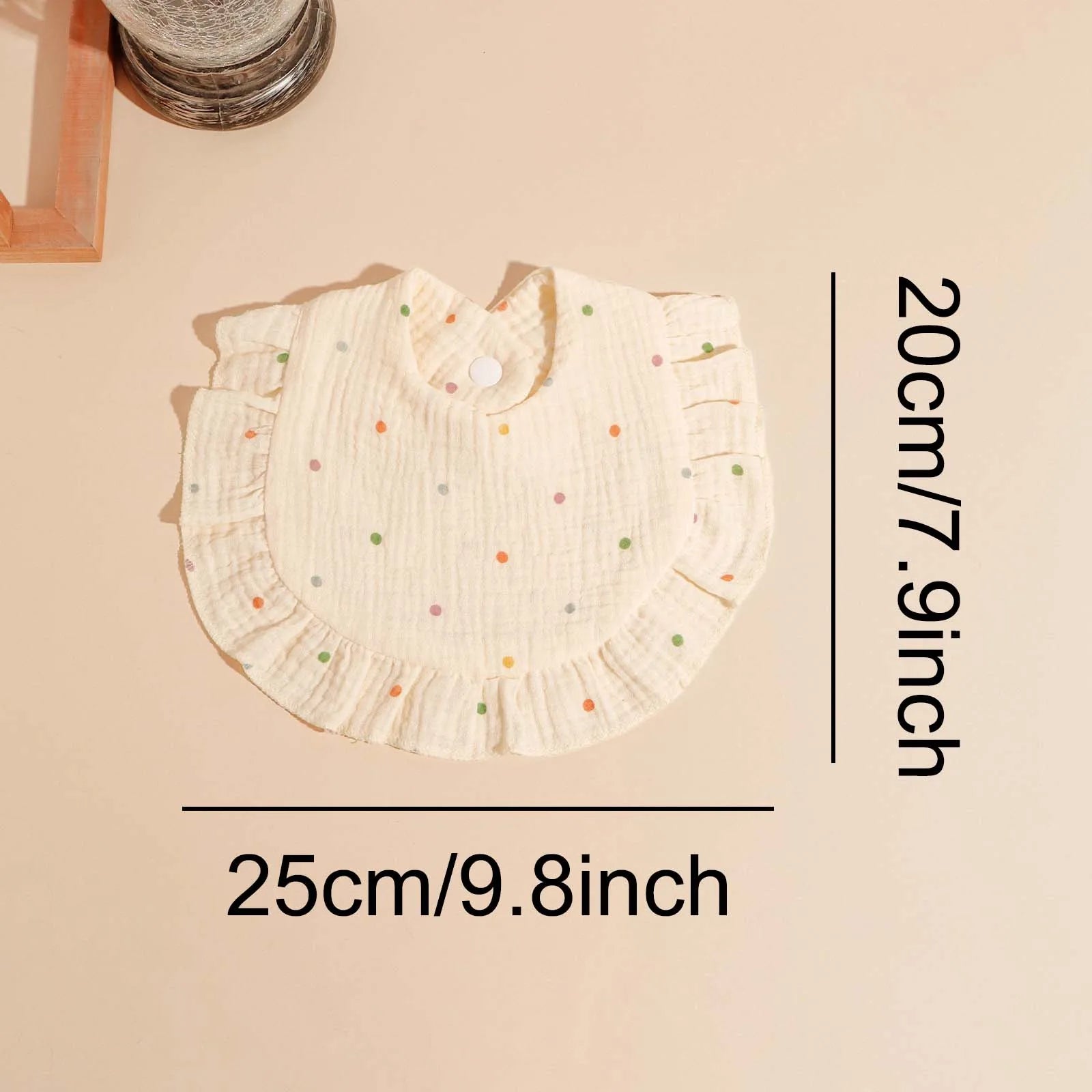 3pcs Baby Cute Ruffle Edge Saliva Towel