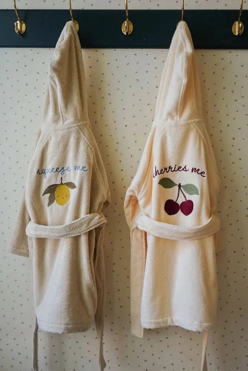 2024 KS Kids Cute Lemon Bathrobe Boys Girl Pajamas Toddler Clothing