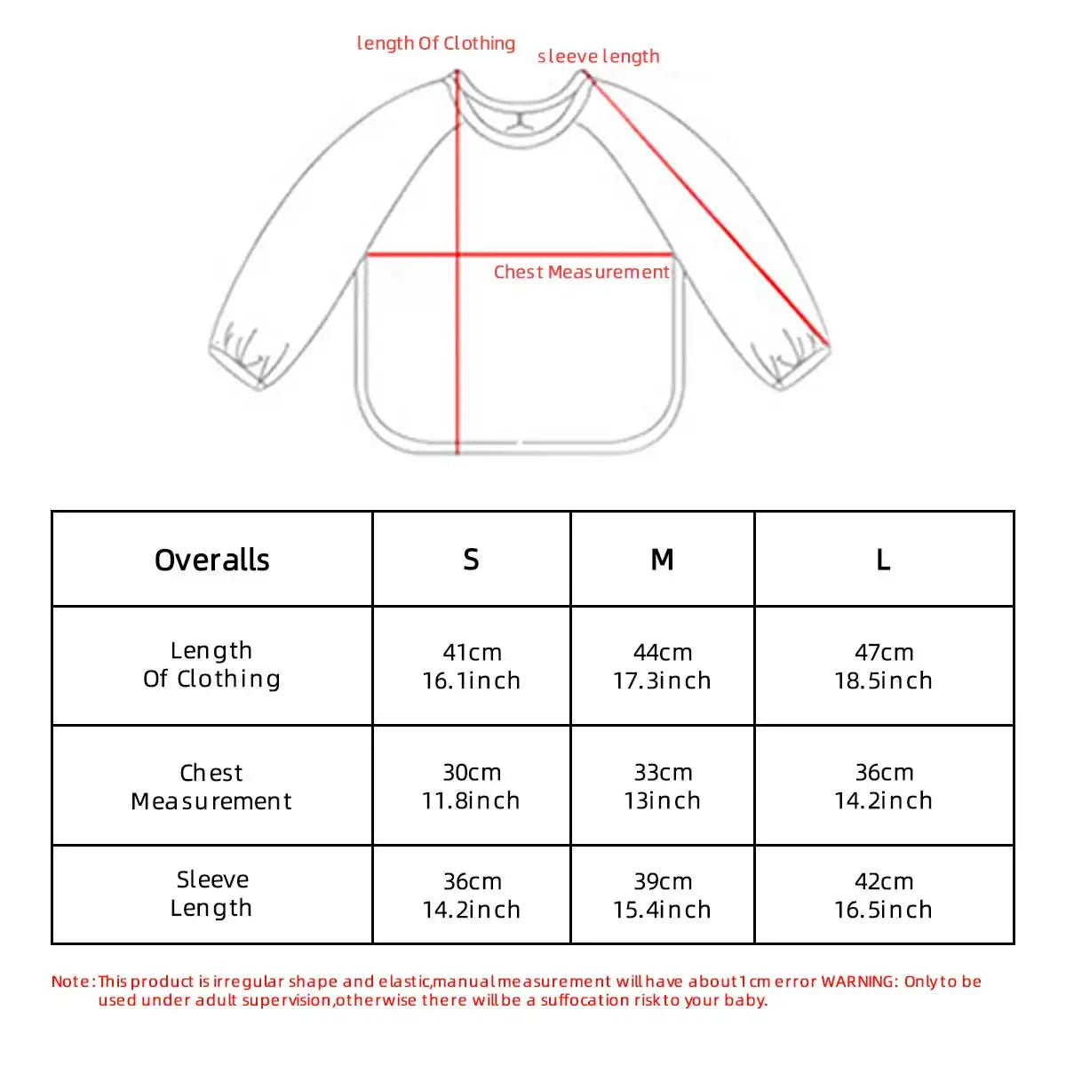 Kids Baby Long Sleeved PU Bibs
