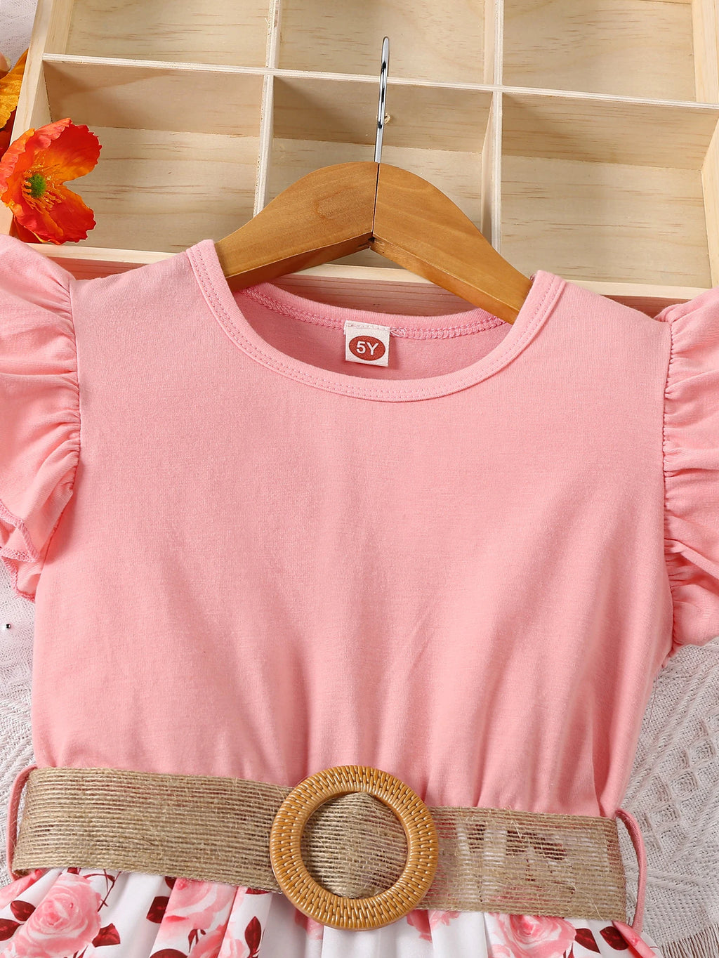 Girl's casual romantic floral print
