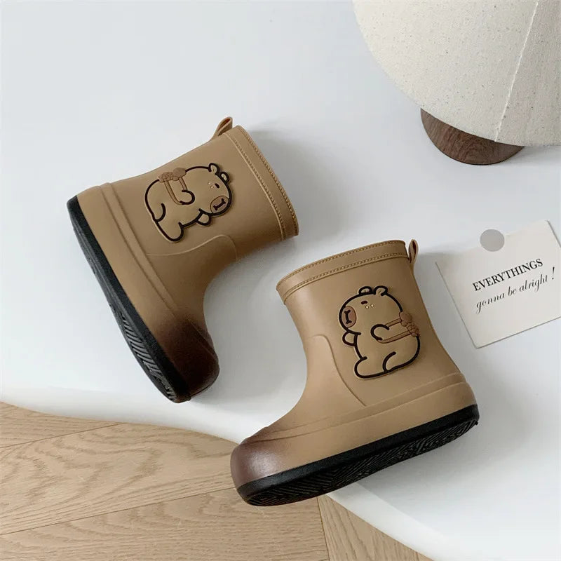 Kids Rain Boots Cartoon Waterproof Rubber Shoes
