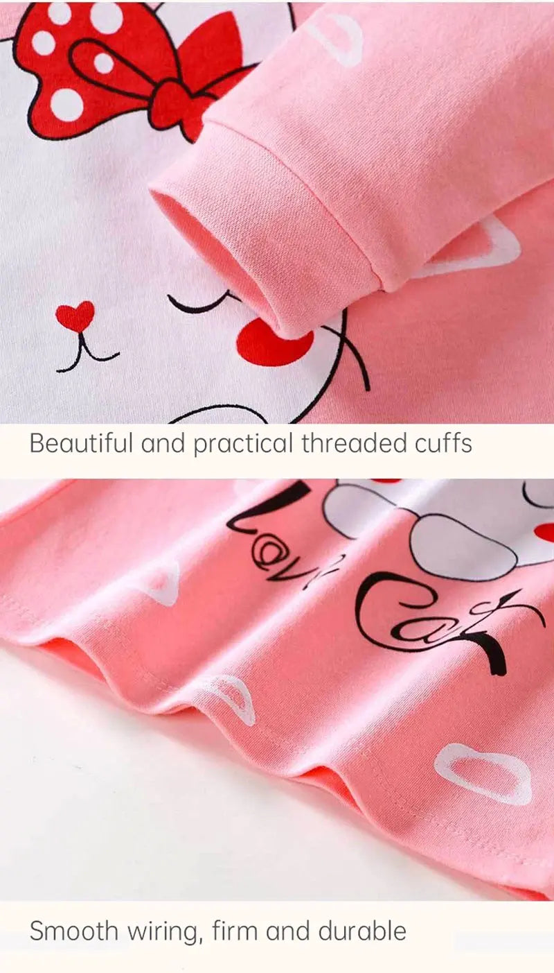 Kids Cotton Clothing Set Unisex Children's Autumn Winter Sleepwear