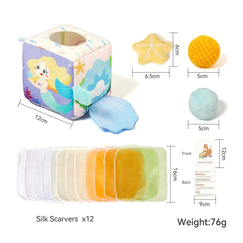 Montessori cloths Toys Magic Cotton Animal Tissue Box