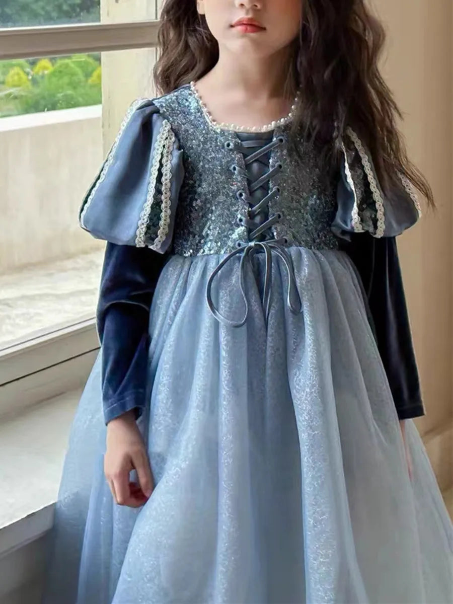 Girls Dress 2023 Spring  Autumn New Western Style dress