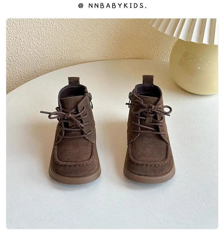 Fashion Kids ankle boot child leather shoes