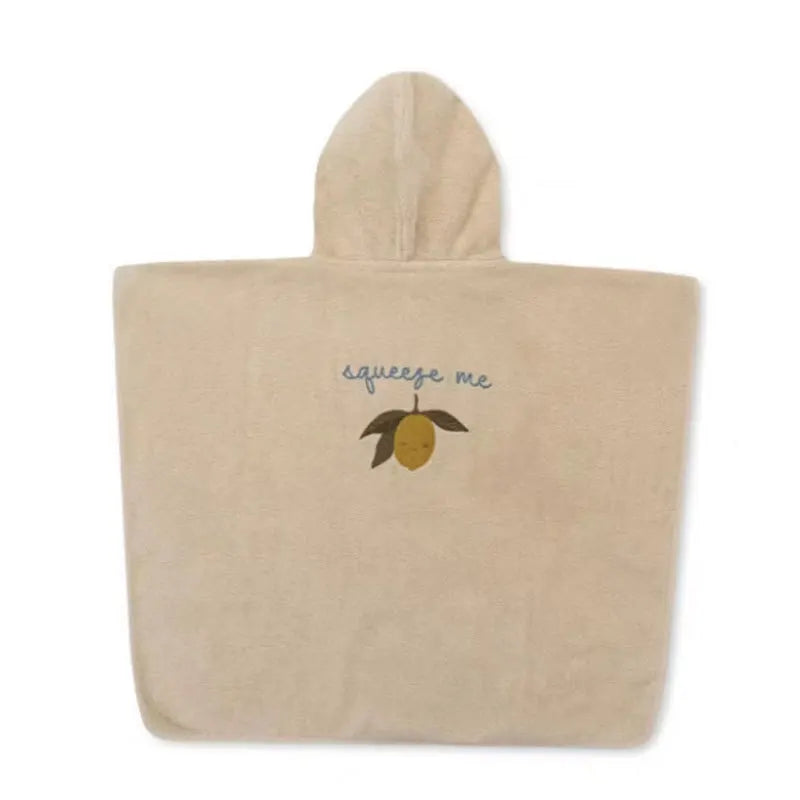 2024 KS Kids Cute Lemon Bathrobe Boys Girl Pajamas Toddler Clothing