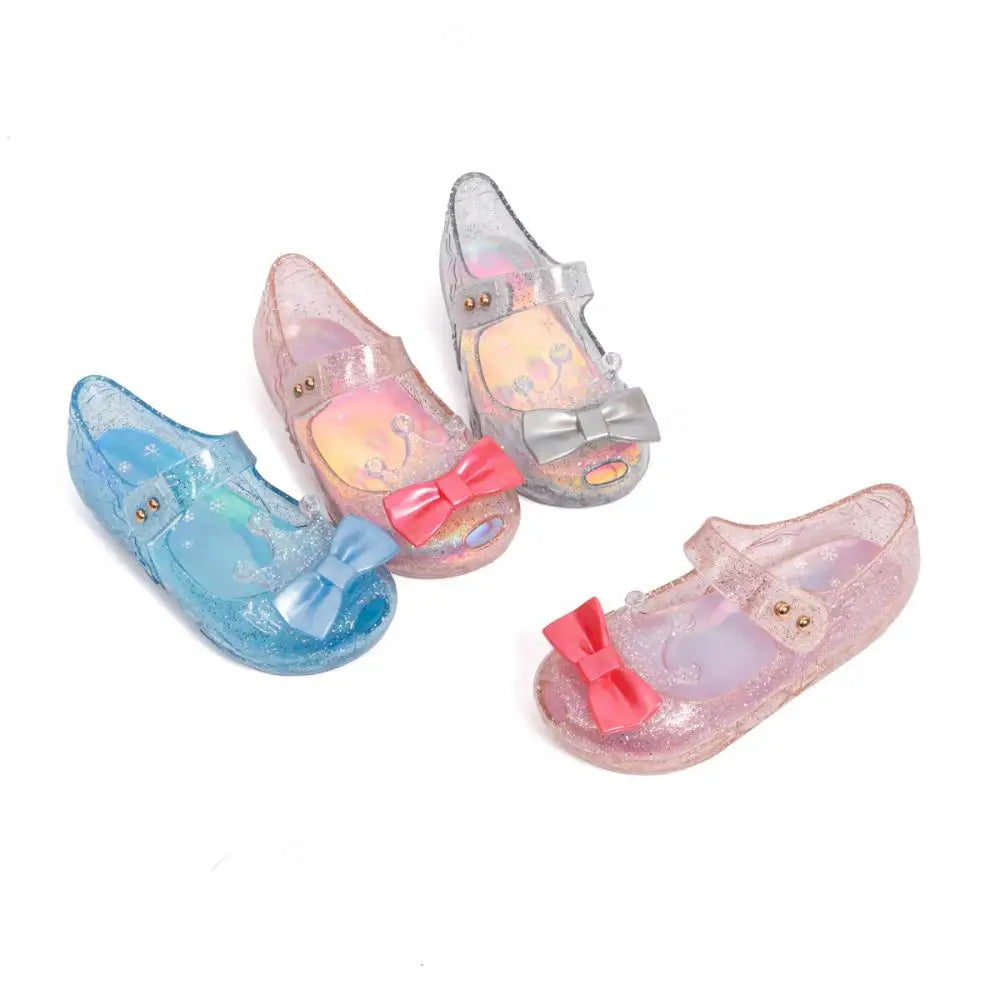 New Children's Garden Shoes Pure Color Bright Bow Sandals