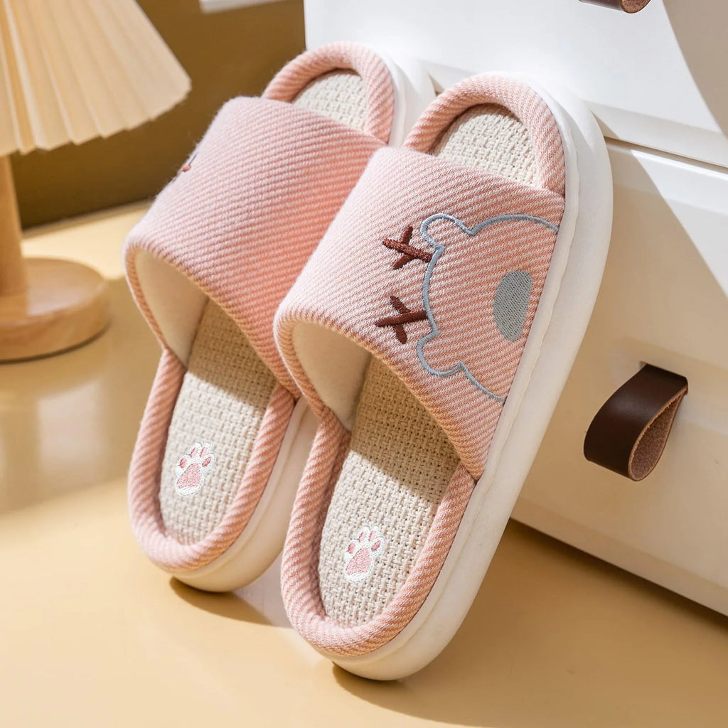 Children's Linen Slippers