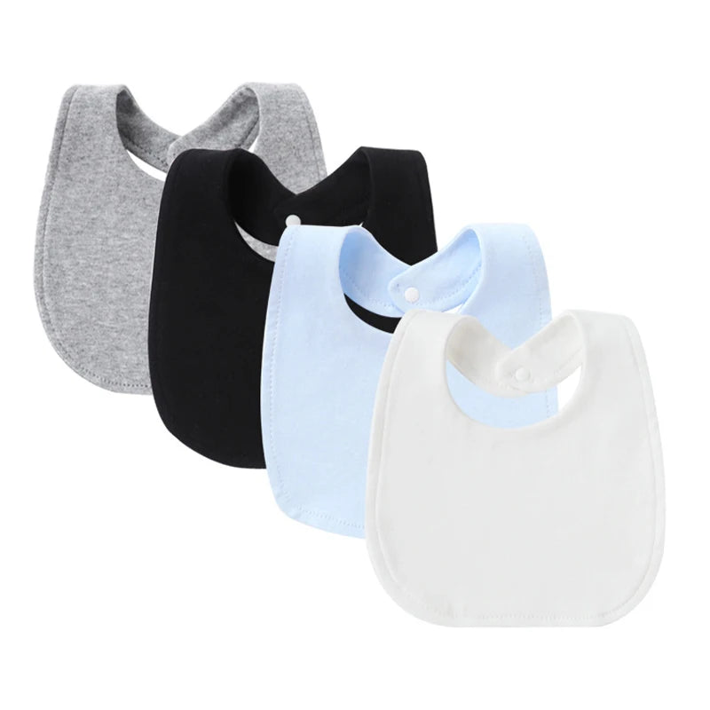 4Pcs Baby Bibs Burp Clothes Cartoon Newborn Saliva Towels