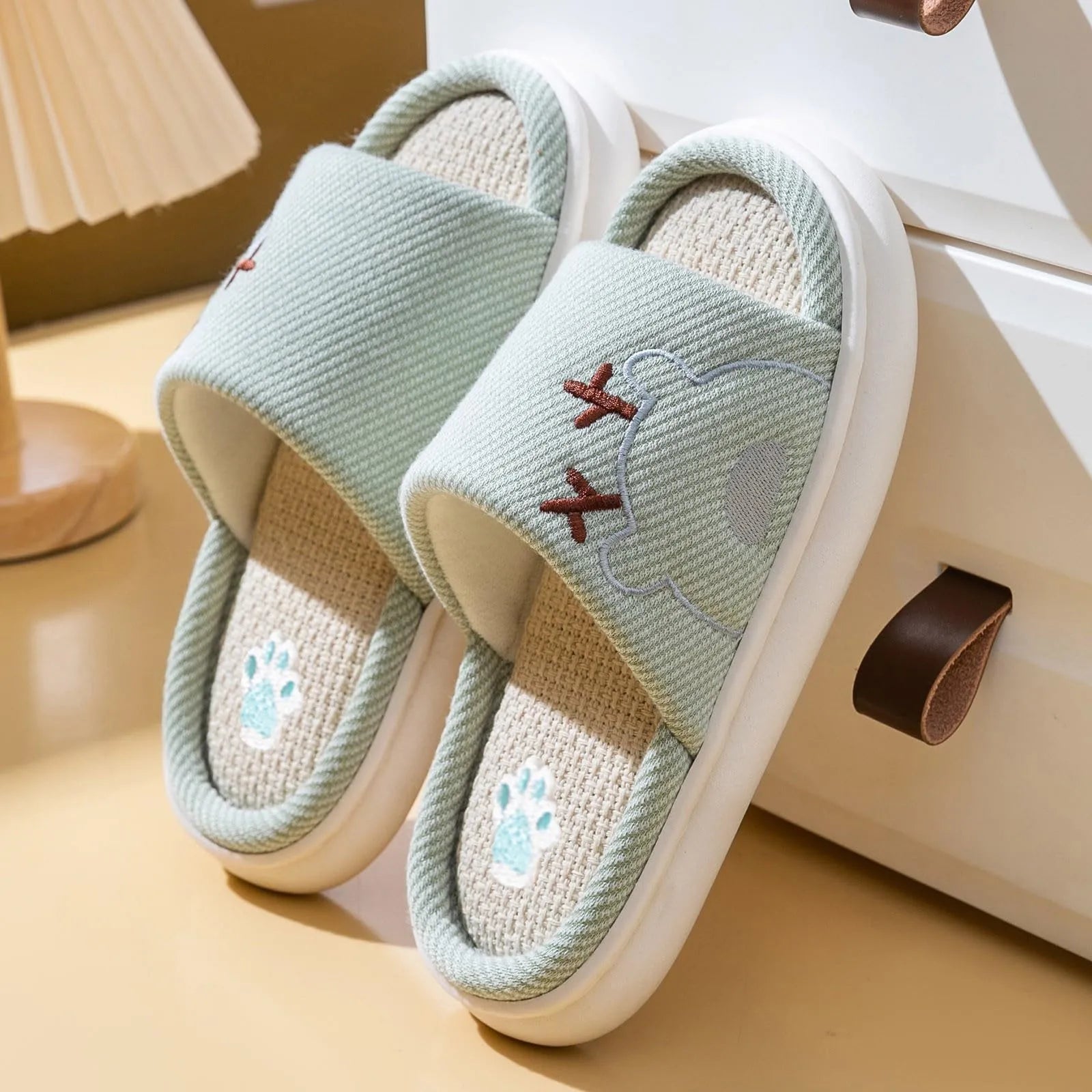 Children's Linen Slippers