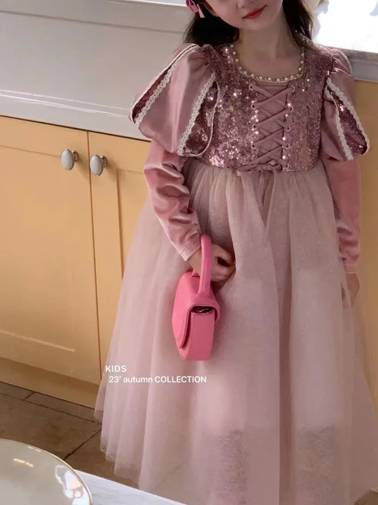 Girls Dress 2023 Spring  Autumn New Western Style dress