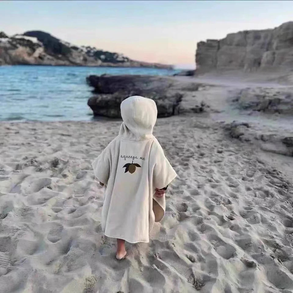 2024 KS Kids Cute Lemon Bathrobe Boys Girl Pajamas Toddler Clothing
