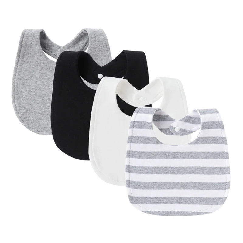 4Pcs Baby Bibs Burp Clothes Cartoon Newborn Saliva Towels