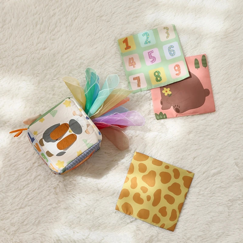 Montessori cloths Toys Magic Cotton Animal Tissue Box