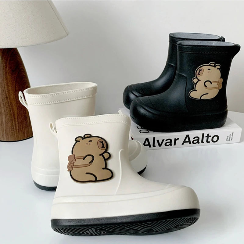Kids Rain Boots Cartoon Waterproof Rubber Shoes