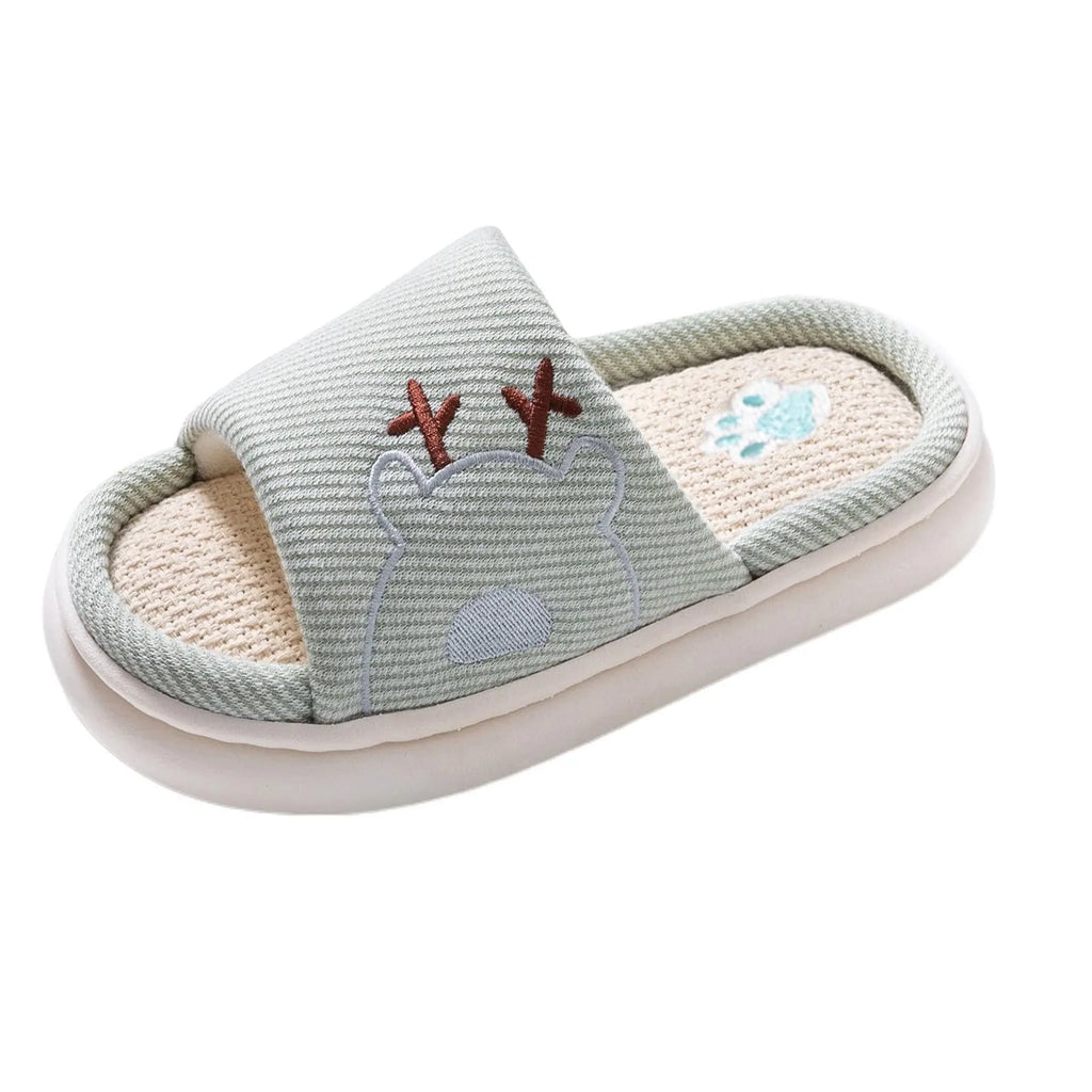 Children's Linen Slippers