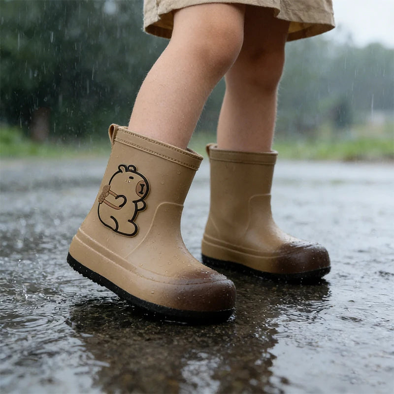 Kids Rain Boots Cartoon Waterproof Rubber Shoes