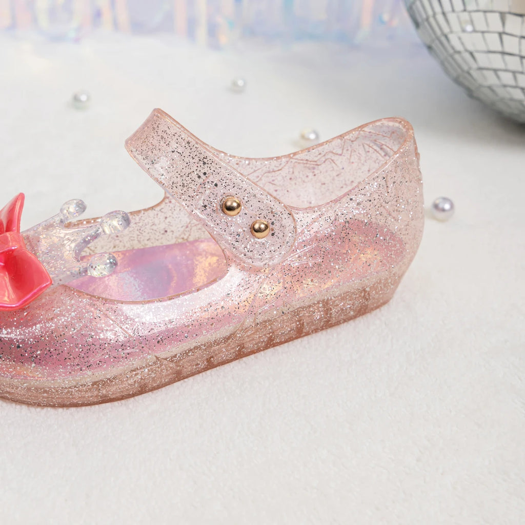 New Children's Garden Shoes Pure Color Bright Bow Sandals