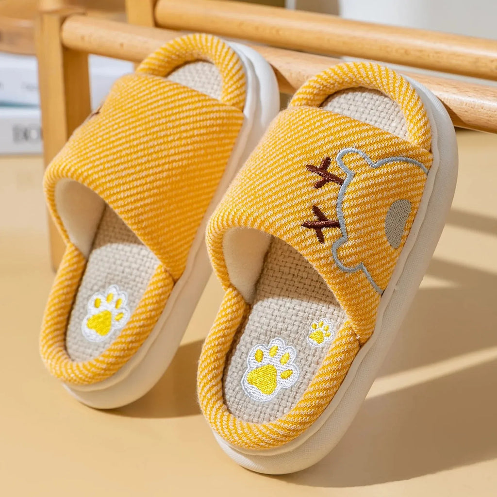 Children's Linen Slippers